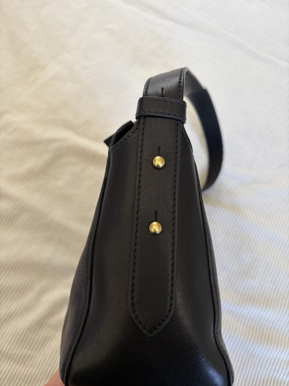 Clare V fleurine leather shoulder bag - black - Picture 5 of 9